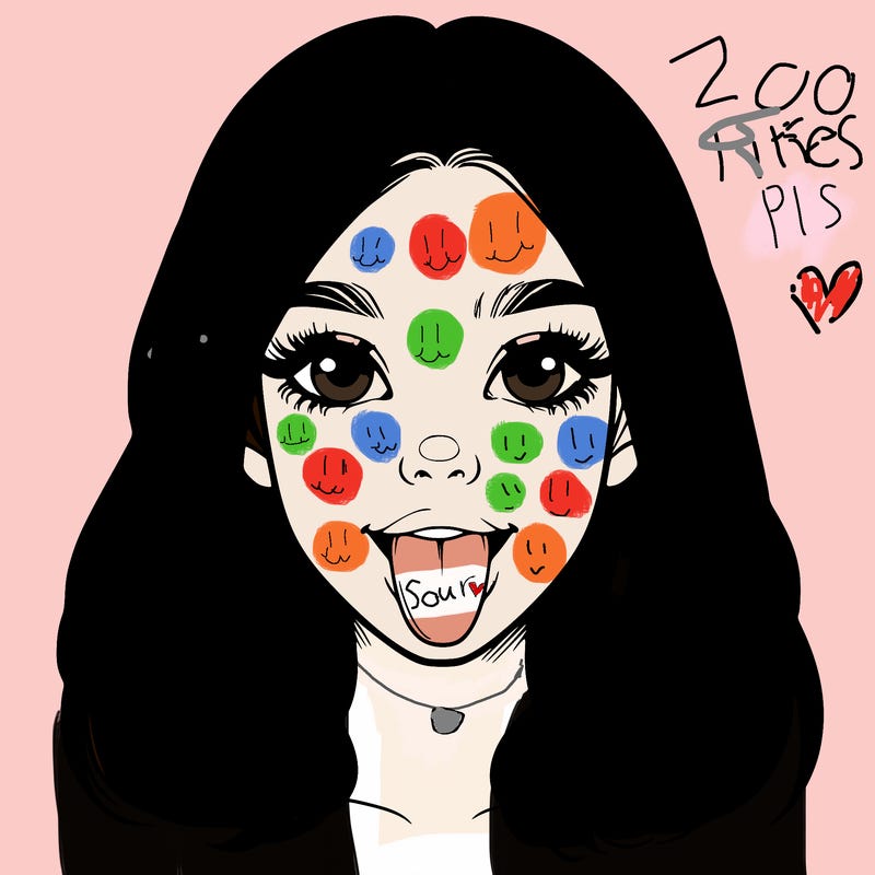 realistic girl with her tongue out