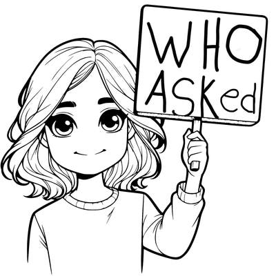 realistic girl holding up a sign