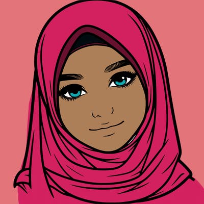 realistic girl with hijap