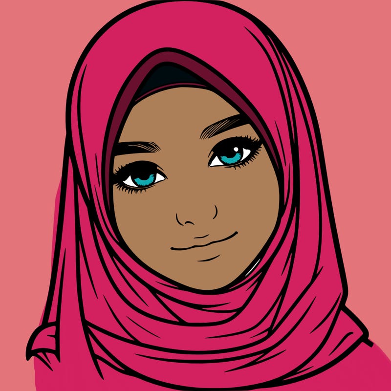 realistic girl with hijap