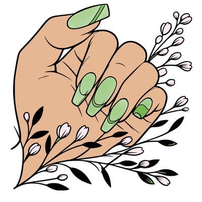 nails with french tip