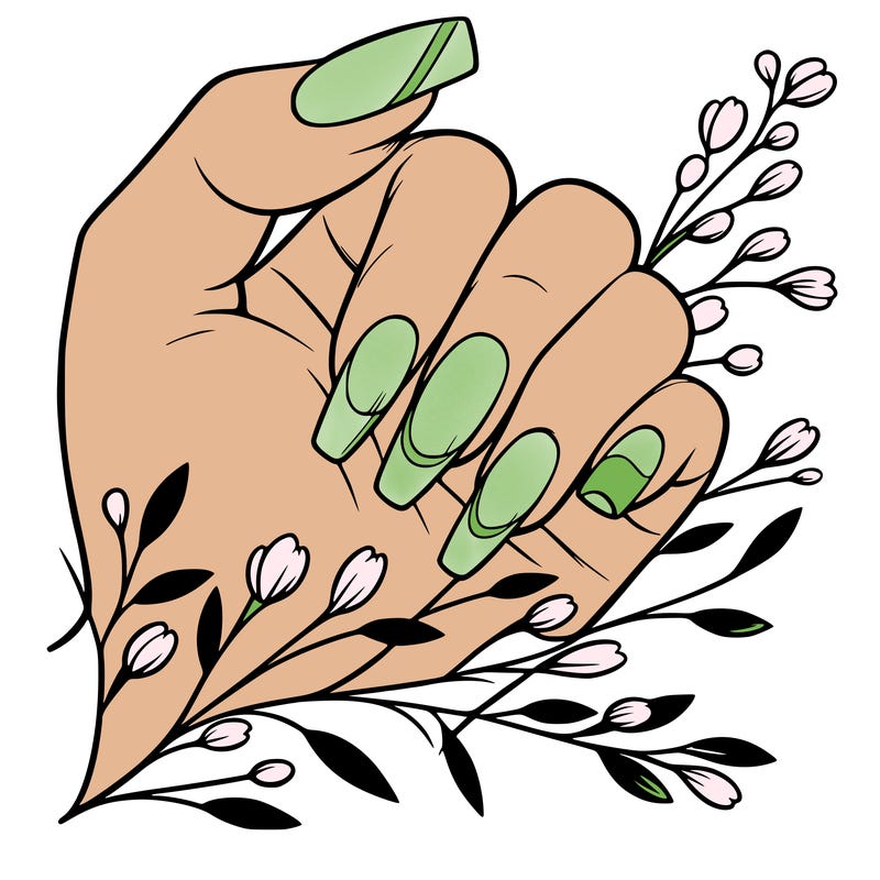 nails with french tip