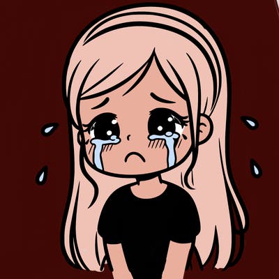 sad girl crying