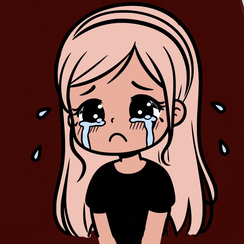 sad girl crying