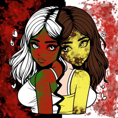 realistic girl split