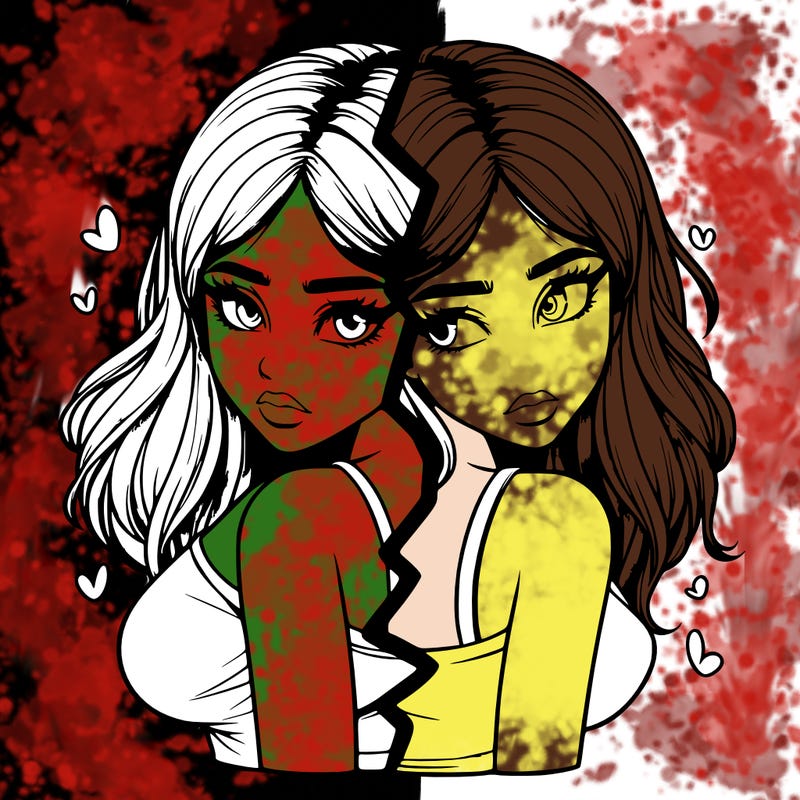 realistic girl split