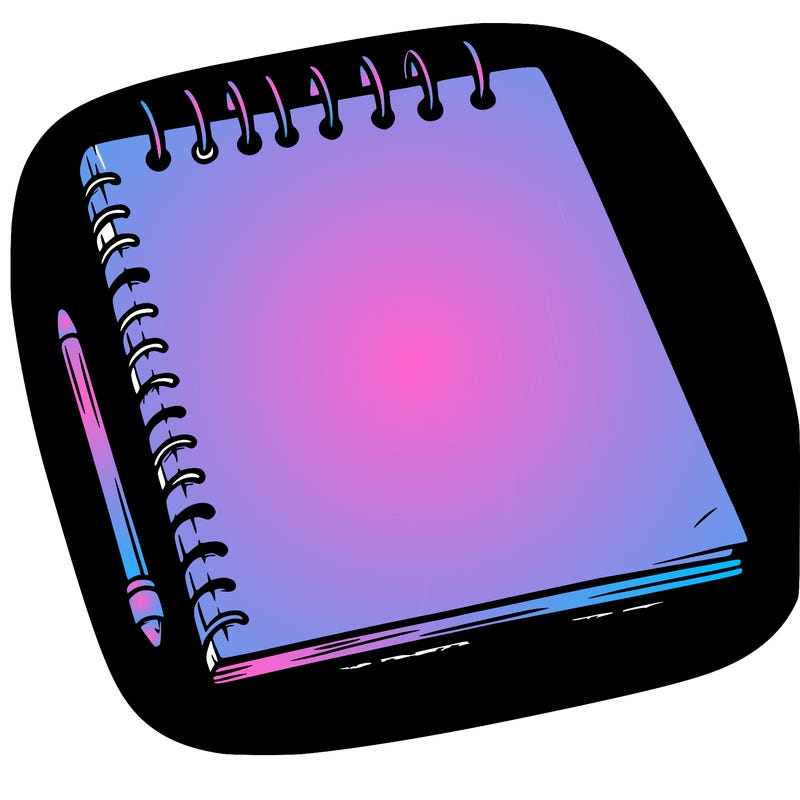 a blank sketch pad