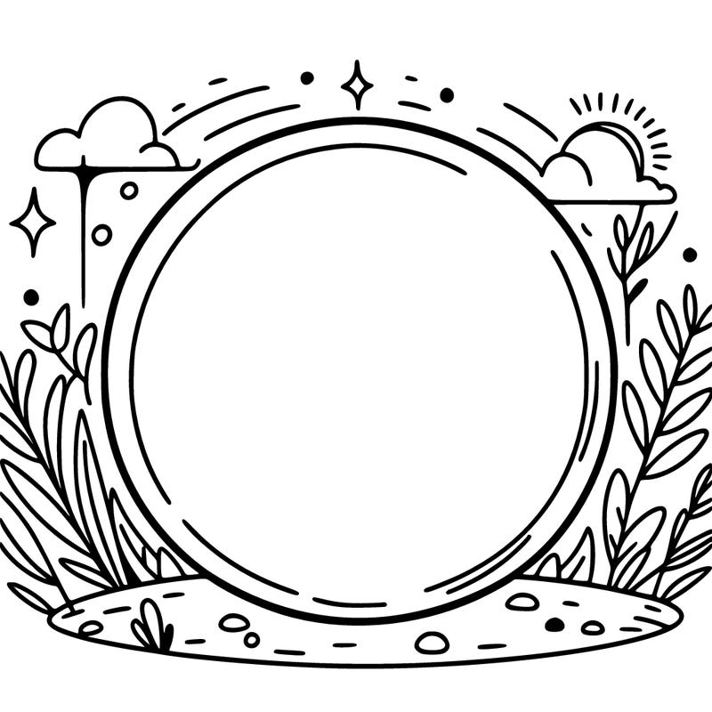 clear circle just one line