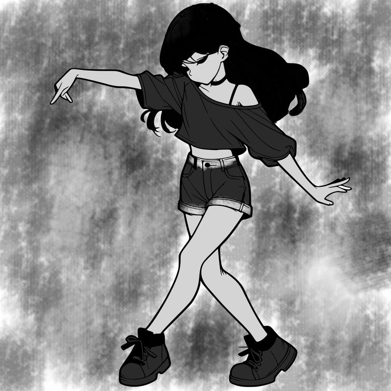 realistic girl danceing