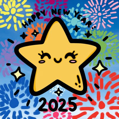 happy new year 2025 star wish