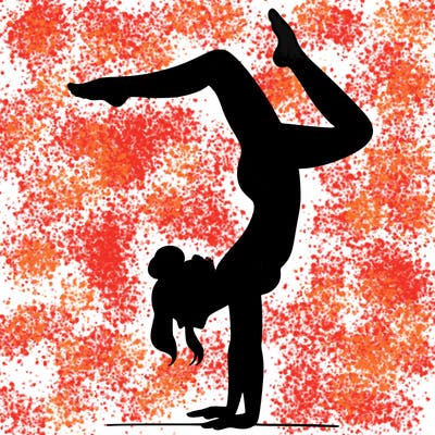 a woman doing a handstand