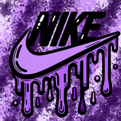 dripping nike logo