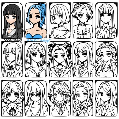 girls that look diffrent anime