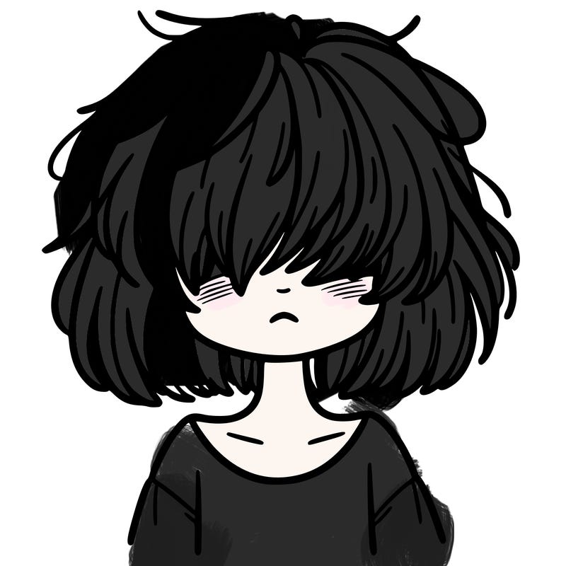 girl with short messy hair covering her eyes