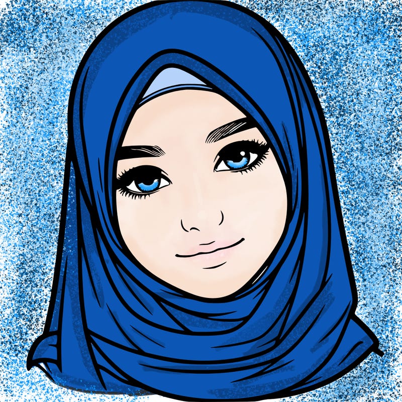 realistic girl with hijap