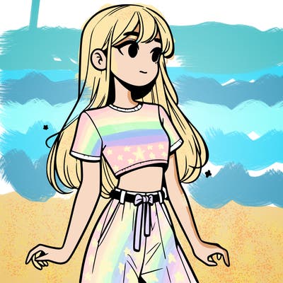 girl in a cute crop top