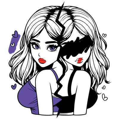 realistic girl split