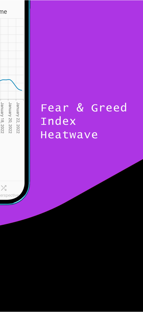 Fear and Greed Index Heatwave - Interface of the Fear and Greed Index Heatwave app showing a market sentiment chart