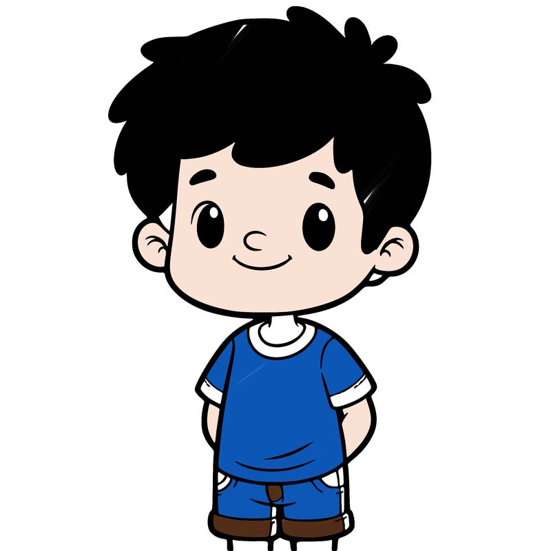 boy with plain t-shirt