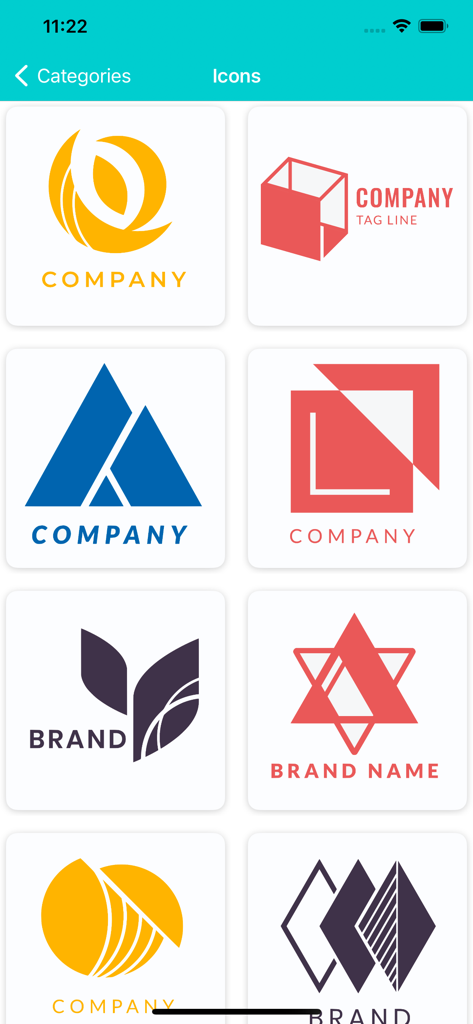 Logo Maker - Create Design - Uma coleção de vários templates de design de logo profissionais e ícones