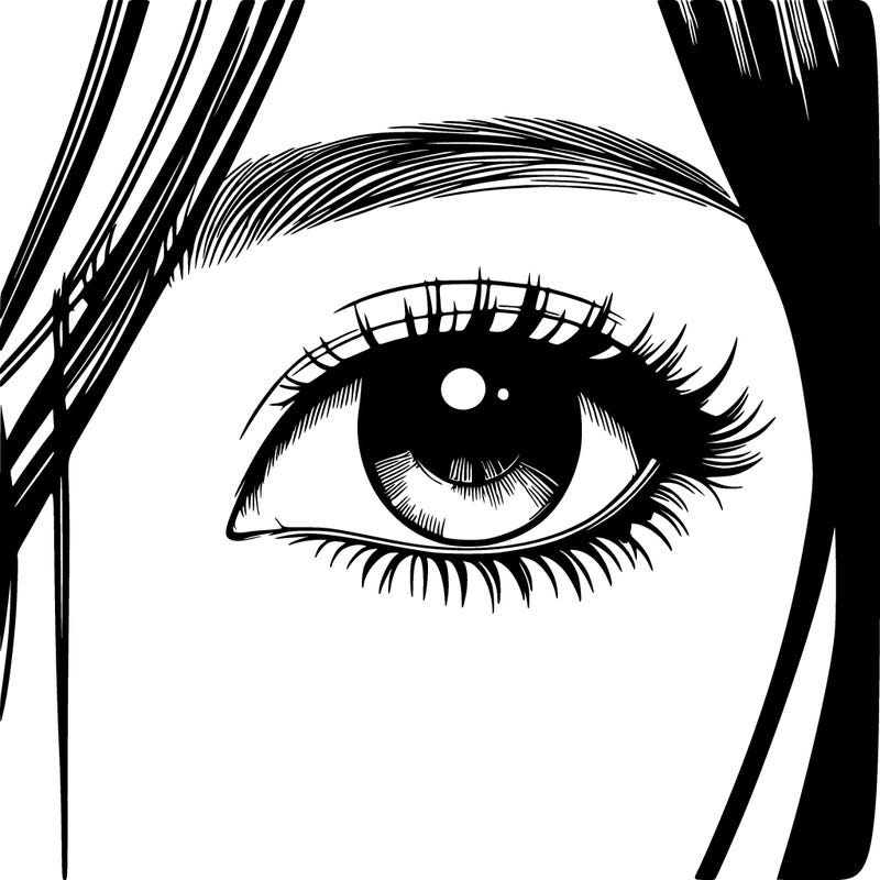 realistic korean girl eye