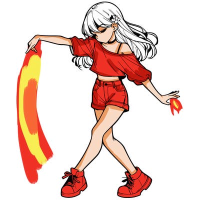 realistic girl danceing