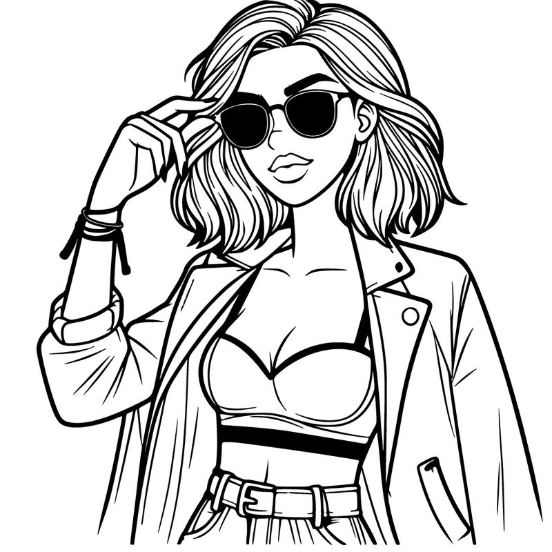 woman with cool outfit