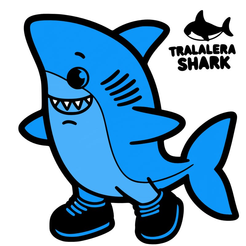 tralalero tralala shark with blue shoes