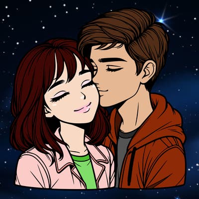 realistic girl and boy  love