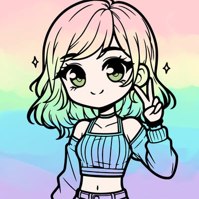 cute girl with crop top