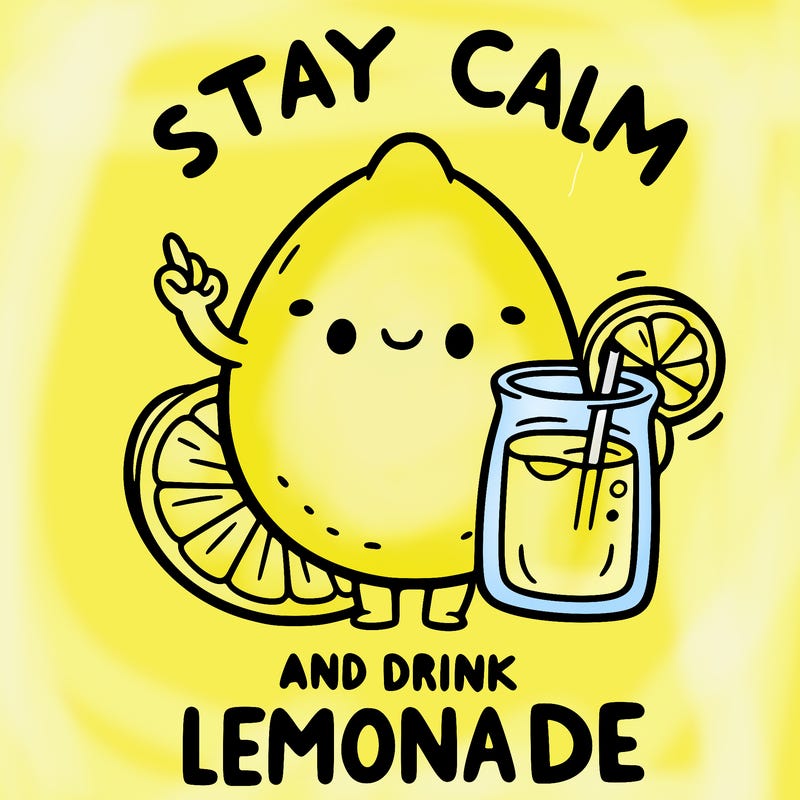 stay calm and drink lemonade