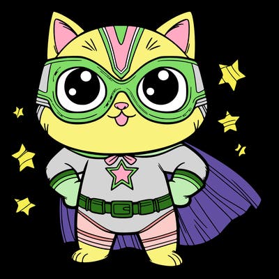 superhero cat