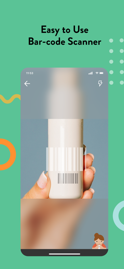 Verificando o código de barras de um produto cosmético usando o aplicativo móvel Think Dirty