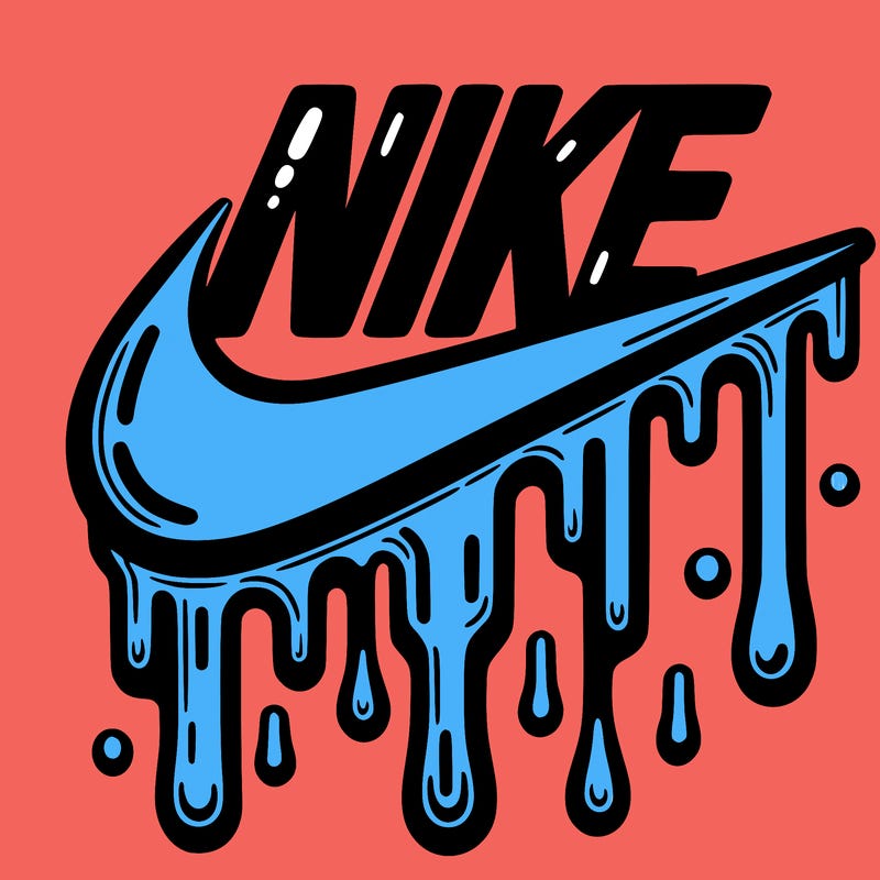 dripping nike logo