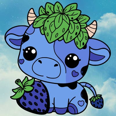 cute strawberry cow