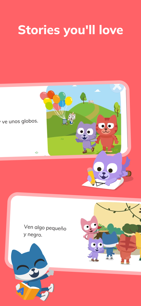 Learn Spanish – Studycat - Historias de aprendizaje del idioma español con personajes de gatos caricaturizados para niños.
