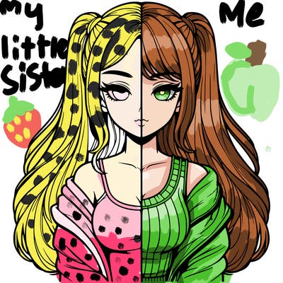 realistic girl split