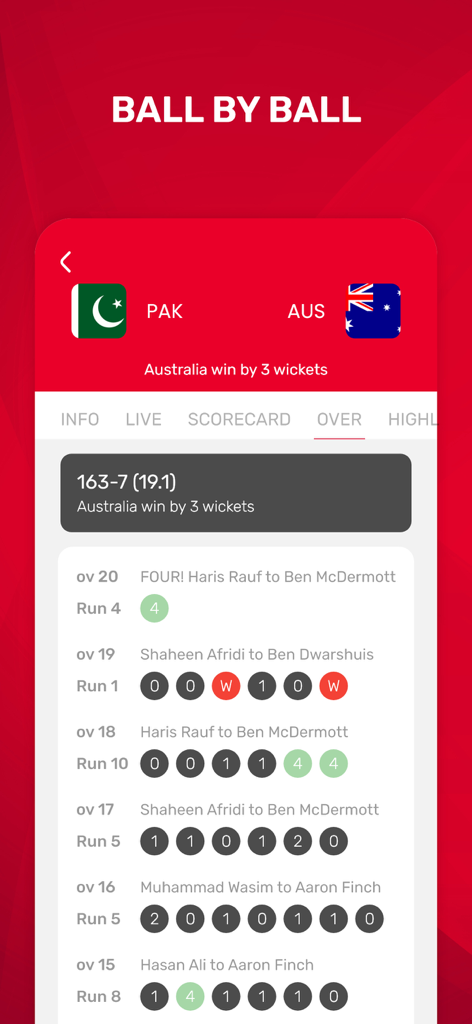 Dream Team 11 Live Cricket - 라이브 크리켓 볼 바이 볼 점수 업데이트 및 경기 해설