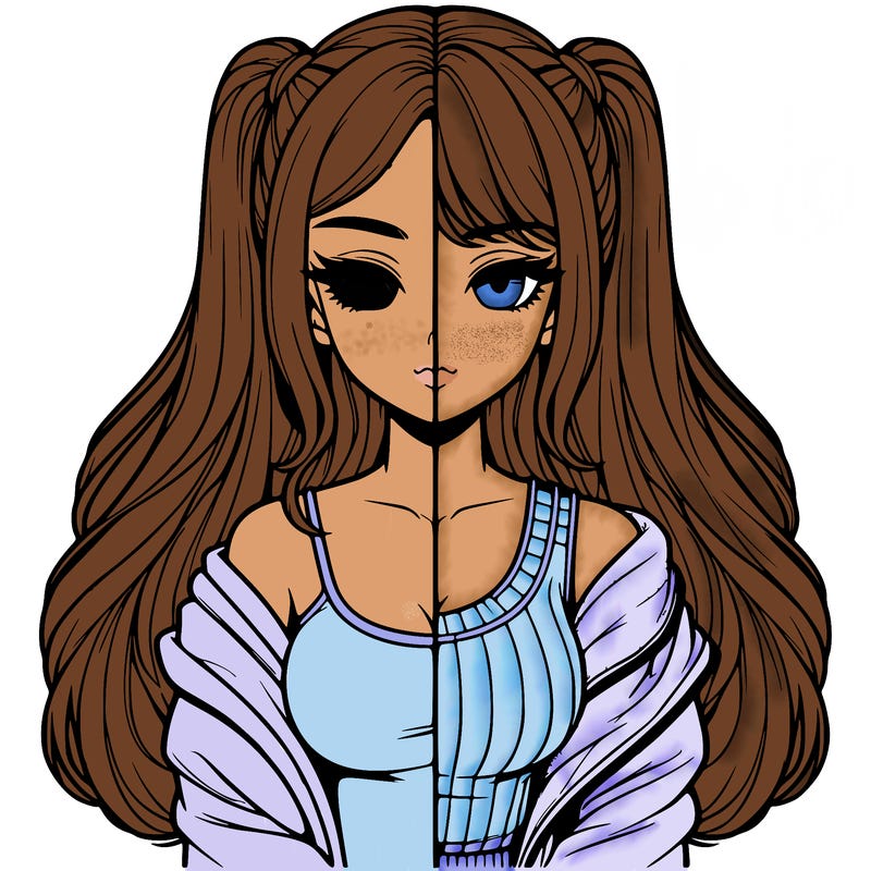 realistic girl split