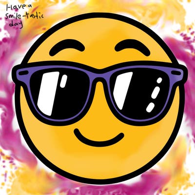 emoji with sunglasses