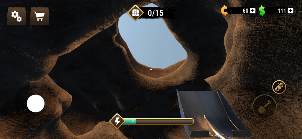 Wild West Miner - Gold Rush 3D - A first person perspective of digging deep into a mine shaft in Wild West Miner Gold Rush 3D.