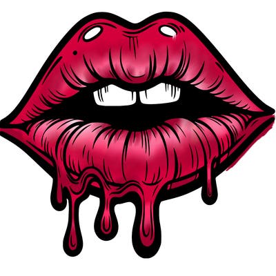 lips that look realistic and drip