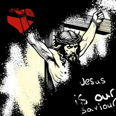 jesus realistic on the cross