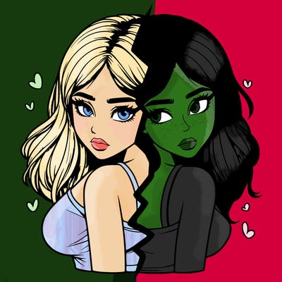 realistic girl split