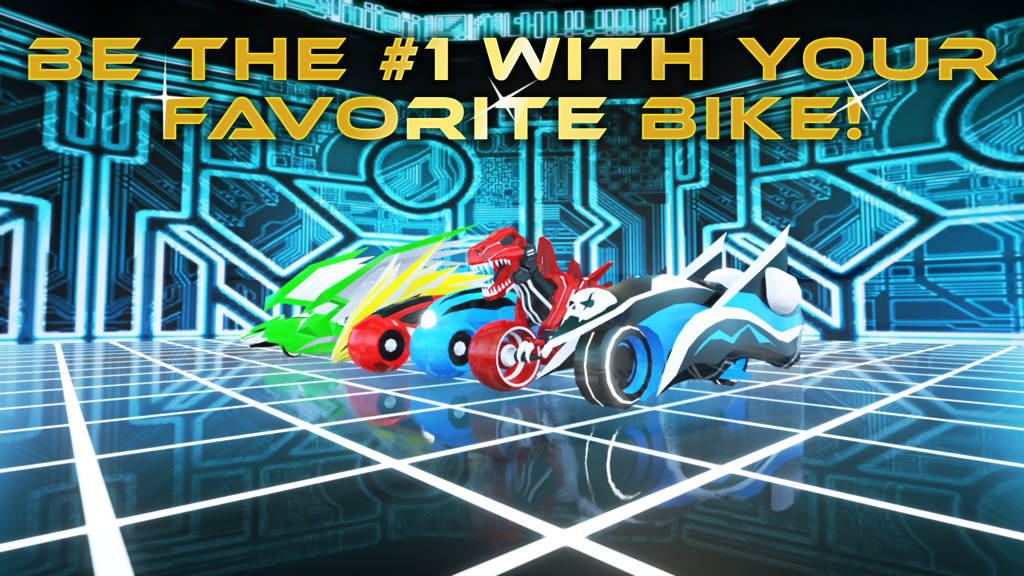 LightBike 2 - Four futuristic racing bikes in a neon grid cyber arena