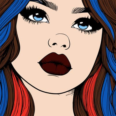 really realistic girl with lips