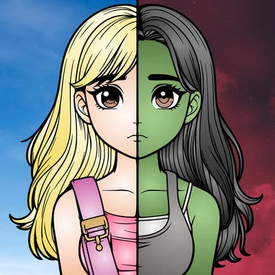 realistic girl split