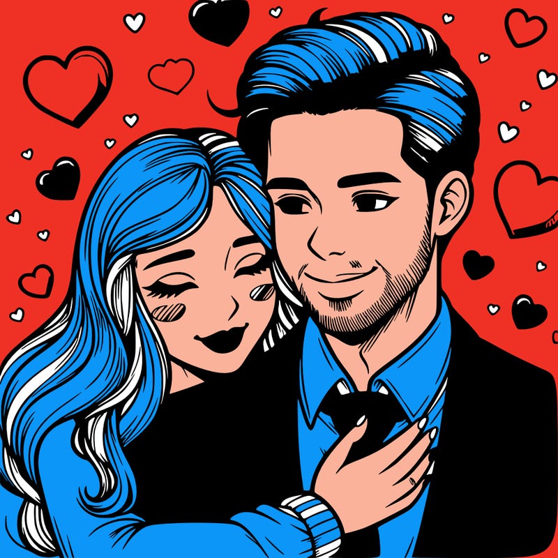 realistic drawing of man in love