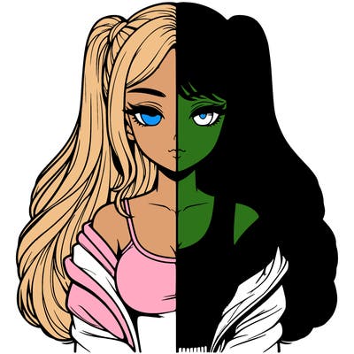 realistic girl split