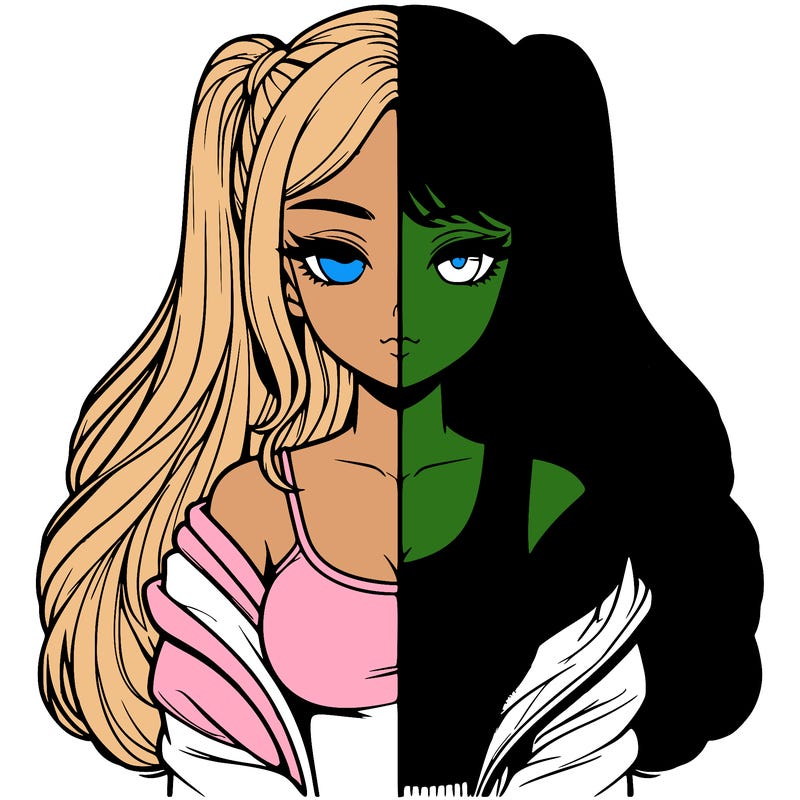 realistic girl split